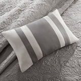 7 Piece Quilt Set With Euro Shams And Throw Pillows Beige FullQueen - Nook & Nest