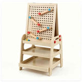 Wooden Kids Art Easel – 2-in-1 with Marble Run & Built-In Storage, Sol - Nook & Nest