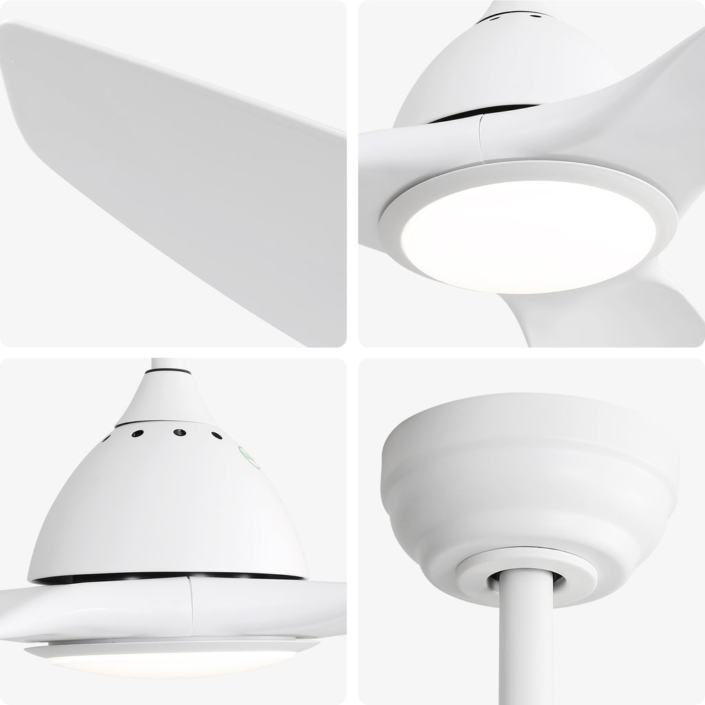 Plastic Ceiling Fans, 52 Inch with Light - Nook & Nest