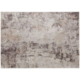 4 × 6 Mixed Brown Chenille Area Rug, Machine Washable - Nook & Nest