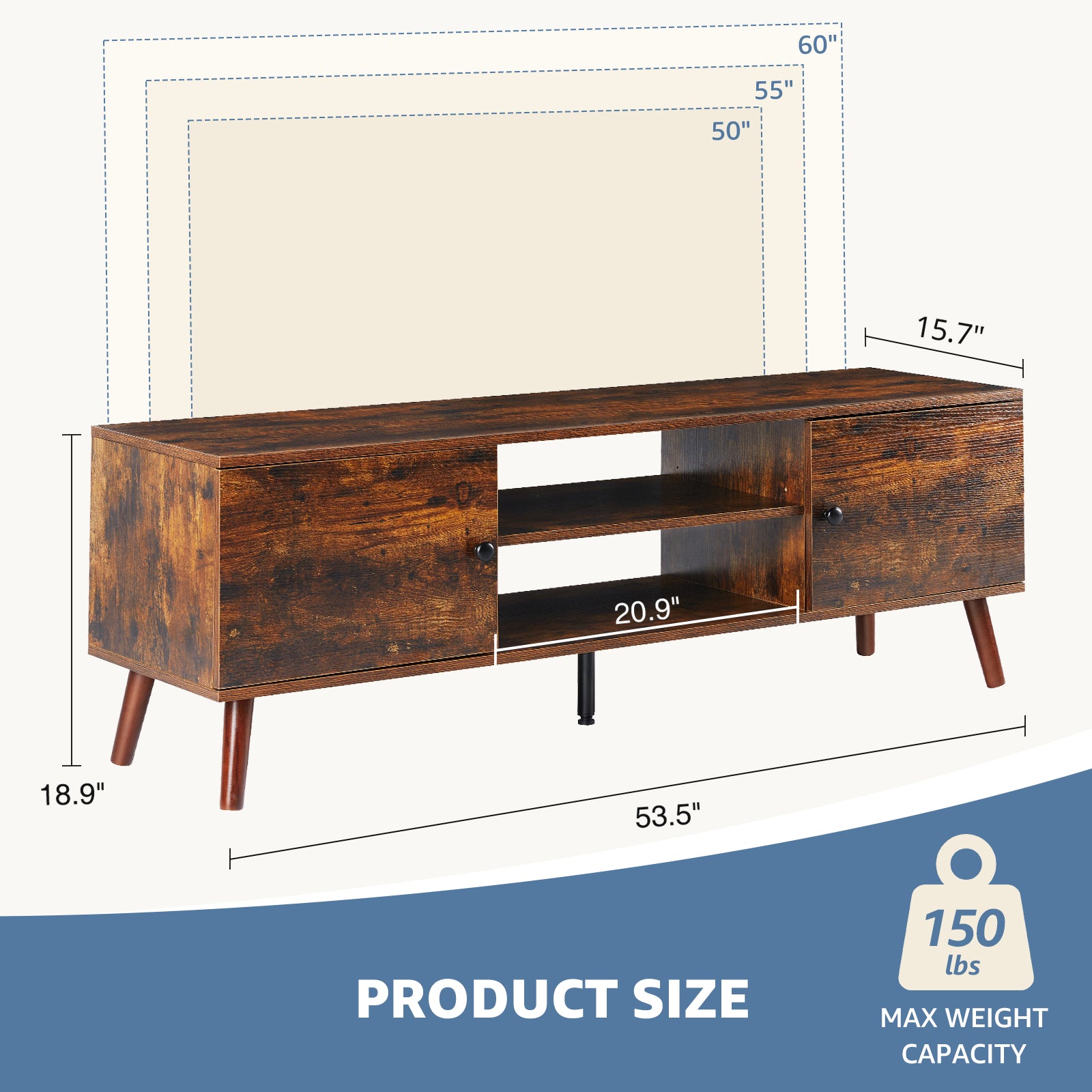 Modern TV Cabinet with Storage, Suitable For Home Living Room Office TV Cabinet - Nook & Nest