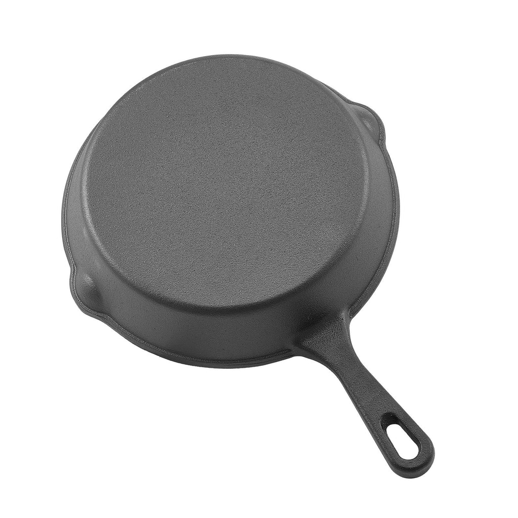 Versatile Cast Iron Skillet Set: 3-Piece Pre-Seasoned Frying Pans in 6, 8, and 10-Inch Sizes - Nook & Nest