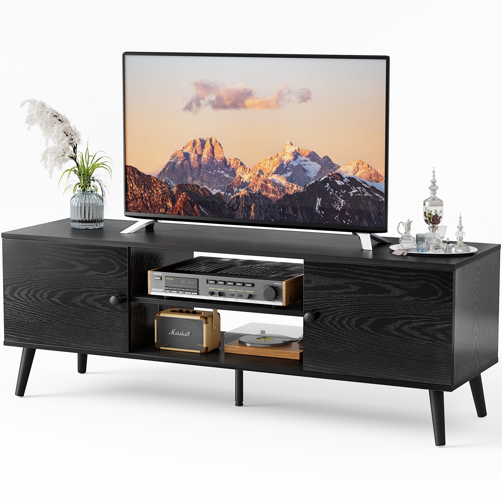 Modern TV Cabinet with Storage, Suitable For Home Living Room Office TV Cabinet - Nook & Nest