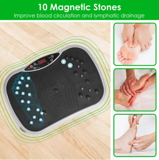 Vibration Exercise Machine With Resistant Bands Remote Control Whole Body Vibration Platform Workout Equipment Home Fitness Training Equipment For Weight Loss Fat Burner - Nook & Nest