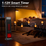 Stay Warm and Cozy with the 1500W Oscillating Ceramic Tower Heater - Nook & Nest