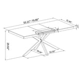 Retro Rectangular Dining Table with Storage Box - Nook & Nest