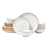 18 PCS Ceramic Dinnerware Set, 6 White - Nook & Nest