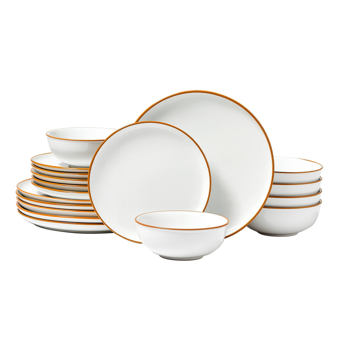 18 PCS Ceramic Dinnerware Set, 6 White - Nook & Nest