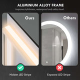 Backlit LED Bathroom Mirror, 1320 × 1030 mm - Nook & Nest