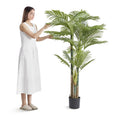 Gold Cane Palm Tree, 6.5 FT Tall Plant, PE Material & Anti-Tip Tilt Protection Low-Maintenance Plant, Lifelike Green Tree For Home Office Warehouse Decor Indoor Outdoor - Nook & Nest