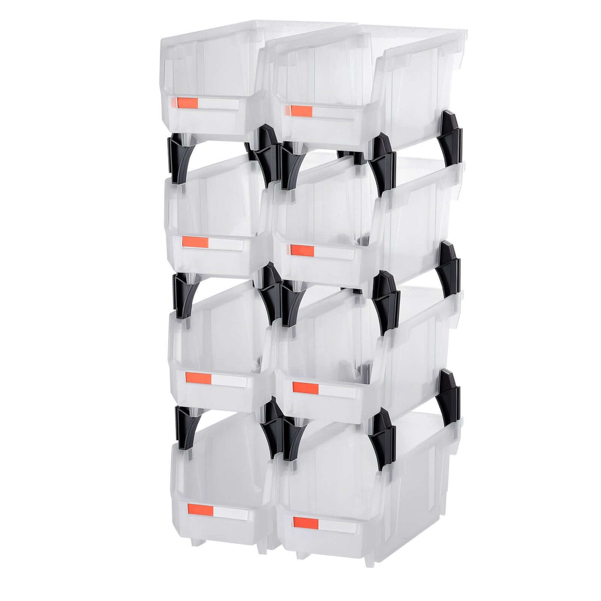 Stackable Storage Bins - 8 Pack for Effortless Organization and Quick Access - Nook & Nest