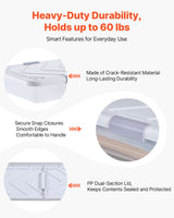 Under Bed Storage Bins with Wheels – 4-Pack, 360° Lockable Wheels, Sna - Nook & Nest