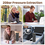 Portable Self-Heating Espresso Maker with 7, 500 mAh Battery - Nook & Nest
