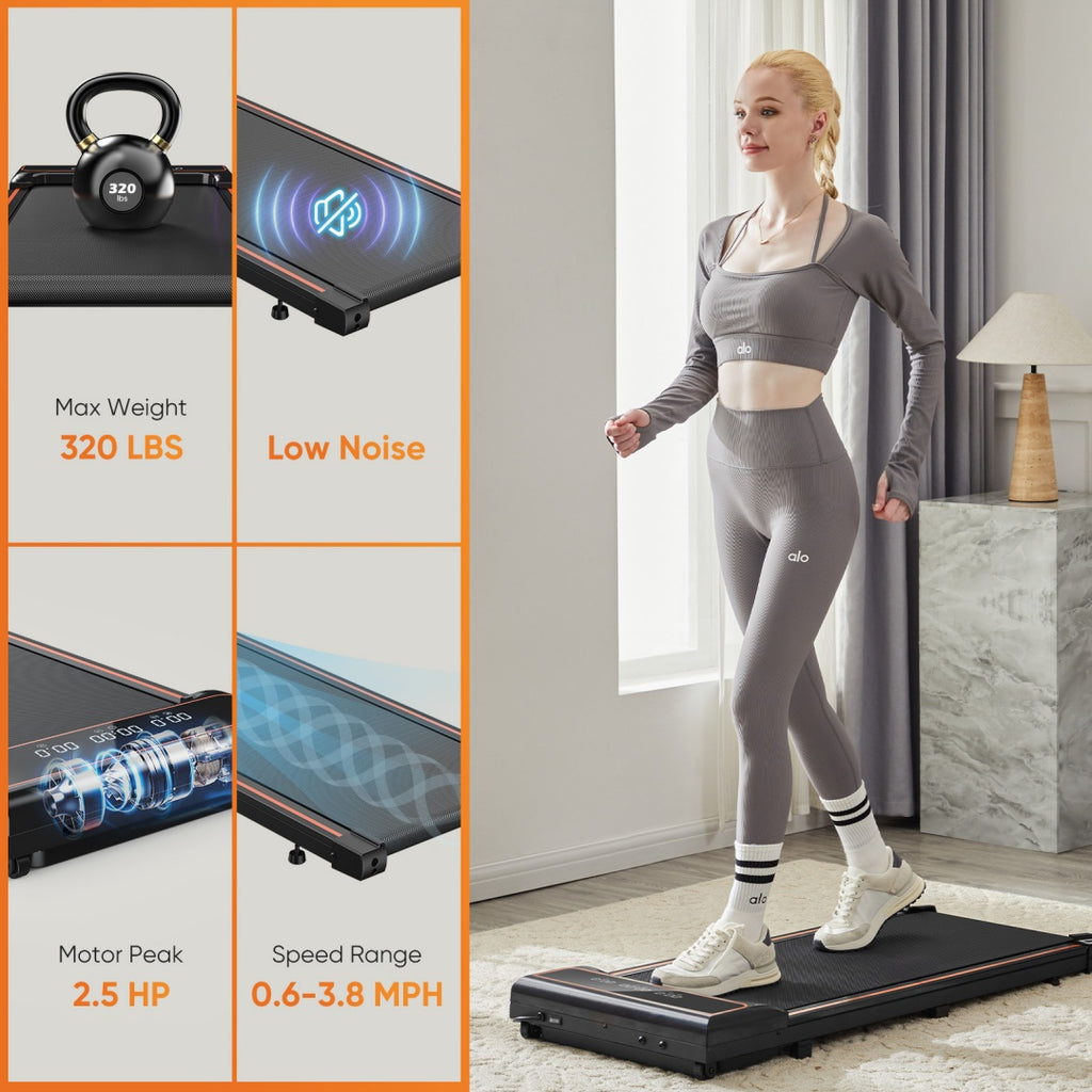 Walking Pad Treadmill - Compact & Portable Walking Pad, Quiet Operation, Adjustable Speed Settings - Nook & Nest