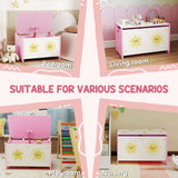 Kids Toy Storage Chest with Safety Hinges – Slow-Close Lid, Flat Lid S - Nook & Nest