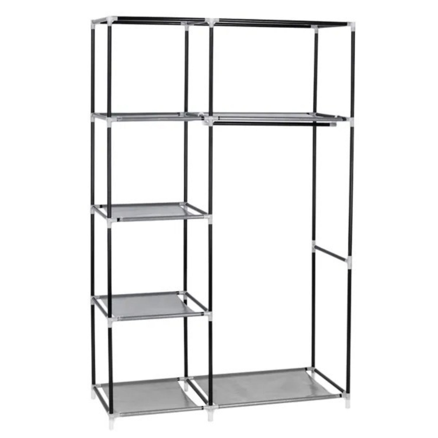 Portable Closet Organizer - 64" Wardrobe Storage Solution for Small Spaces - Nook & Nest