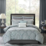 California King Comforter Set - 12-Piece Blue Bedding Collection - Nook & Nest