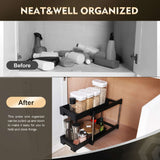 2-Tier Pull-Out Cabinet Organizer – 30-Second No-Tool Install, 2 Bonus - Nook & Nest