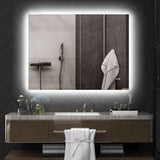Backlit LED Bathroom Mirror, 1320 × 1030 mm - Nook & Nest
