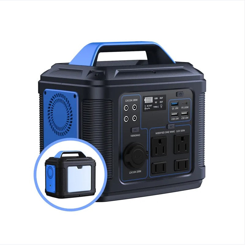 296Wh 80000mAh Lithium Battery Generator Solar For Outdoor Camping RV Home - Nook & Nest