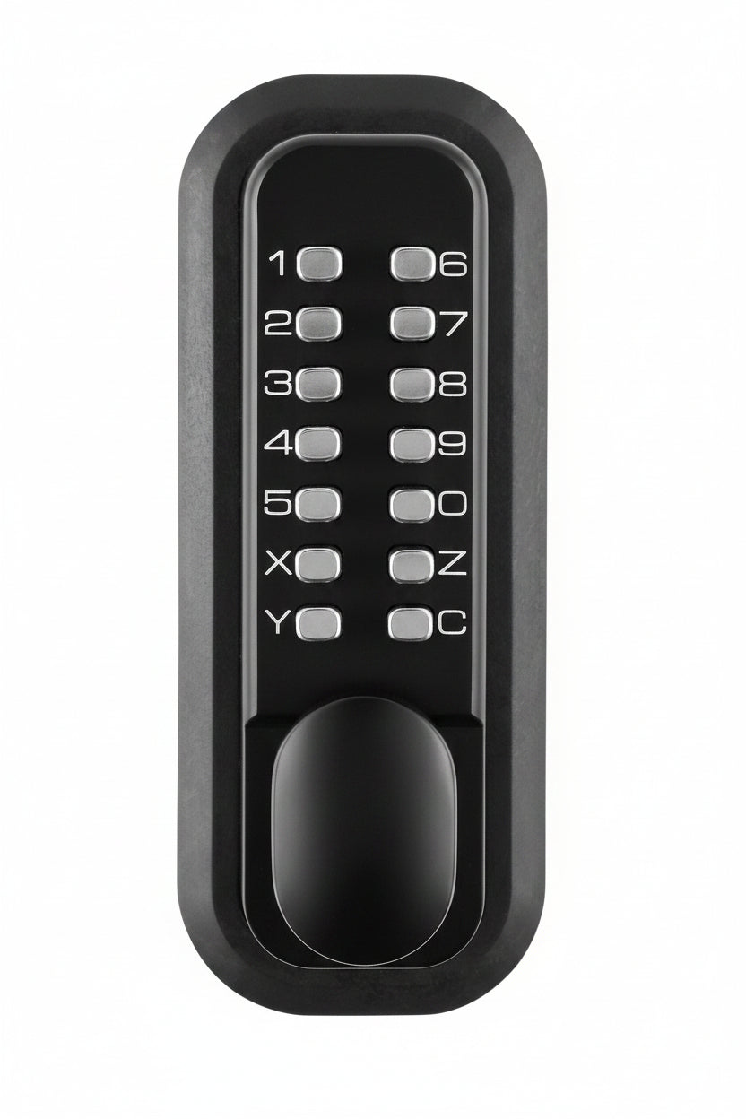 Mechanical Keyless Entry Door Lock, 14 Digit Keypad, Outdoor Gate Door Locks Set With Surface-mounted Latch, Water-proof Zinc Alloy, Keypad And Knob, Easy To Install, For Garden, Garage, Yard - Nook & Nest