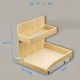 2-Tier Wood Cabinet Organizer – Left-Hand, Ball-Bearing Full-Extension - Nook & Nest