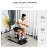 3-in-1 Home Gym Fitness Trainer, Padded Push Up Sit Up Squat Machine, Black - Nook & Nest