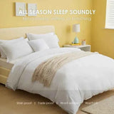 King Size White & Pink 3-Piece Duvet Cover Set - Nook & Nest