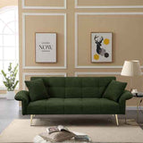 Convertible Futon Sofa Bed – 70 Inch, Folding Armrests
