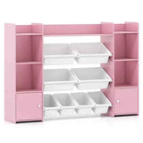 Pink Kids Storage Shelf – Toy Organizer and Bookcase - Nook & Nest