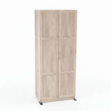 71-Inch 4-Layer Wooden Storage Cabinet – Gray or White - Nook & Nest