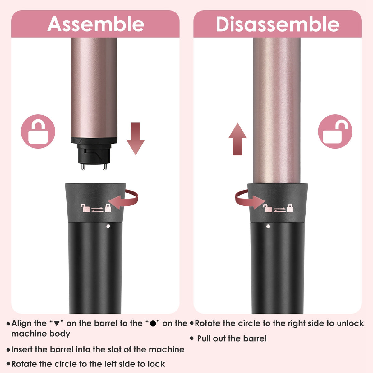 5-in-1 Curling Wand Set with 4 Barrels and Styling Brush - Nook & Nest