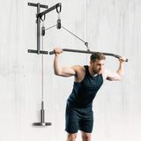 Weight Cable Pulley System for Home Gym with Universal Loading Pin for LAT Pull Down, Biceps Curl Workout, Red - Nook & Nest