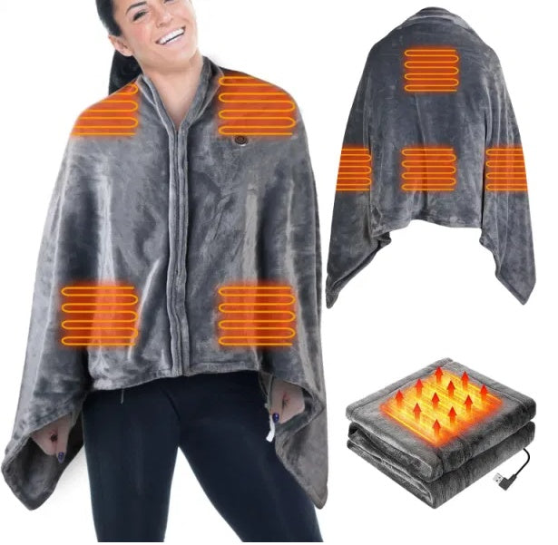 Stay Cozy Anywhere with Our USB Heated Blanket - Perfect for Home or Office - Nook & Nest
