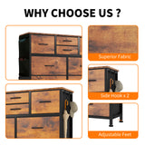 10-Drawer Dresser With Side Pocket & Hooks, Storage Cabinet With Wood Top For Bedroom Closet Organization - Nook & Nest