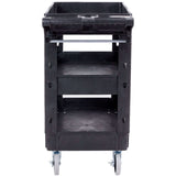 3-Shelf Utility Cart with Wheels – Black - Nook & Nest