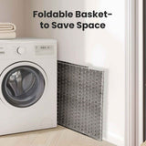 Woven Rattan Laundry Basket with Lid – 90L or 110L, Foldable, Removabl - Nook & Nest
