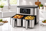 Dual Basket Air Fryer - 9.5 QT, Separate Zone Cooking - Nook & Nest