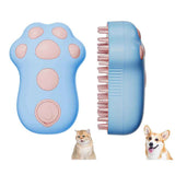 Blue Rechargeable Pet Grooming Brush with Mist Spray - Nook & Nest