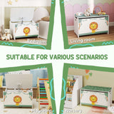 Kids Toy Storage Chest with Safety Hinges – Slow-Close Lid, Flat Lid S - Nook & Nest