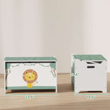 Kids Toy Storage Chest with Safety Hinges – Slow-Close Lid, Flat Lid S - Nook & Nest