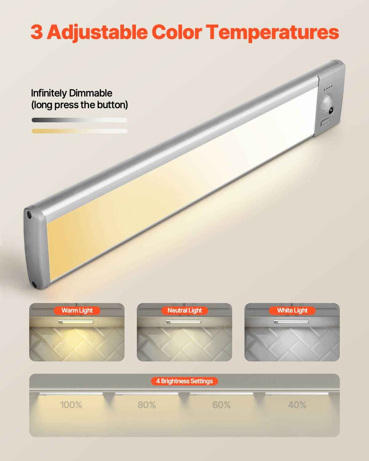 Illuminate Your Space with Motion Sensor LED Under Cabinet Lights – 5 Pack, Battery Operated - Nook & Nest