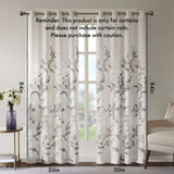Grey Burnout Sheer Curtain Panel, 50 × 84 in - Nook & Nest