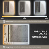 Backlit LED Bathroom Mirror, 1320 × 1030 mm - Nook & Nest