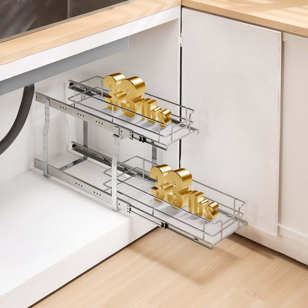 Transform Your Space with the Nook & Nest 2-Tier Under Sink Organizer - Nook & Nest
