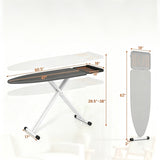 Adjustable Ironing Board – 7 Height Settings, 47×18″ Surface, Foldable - Nook & Nest