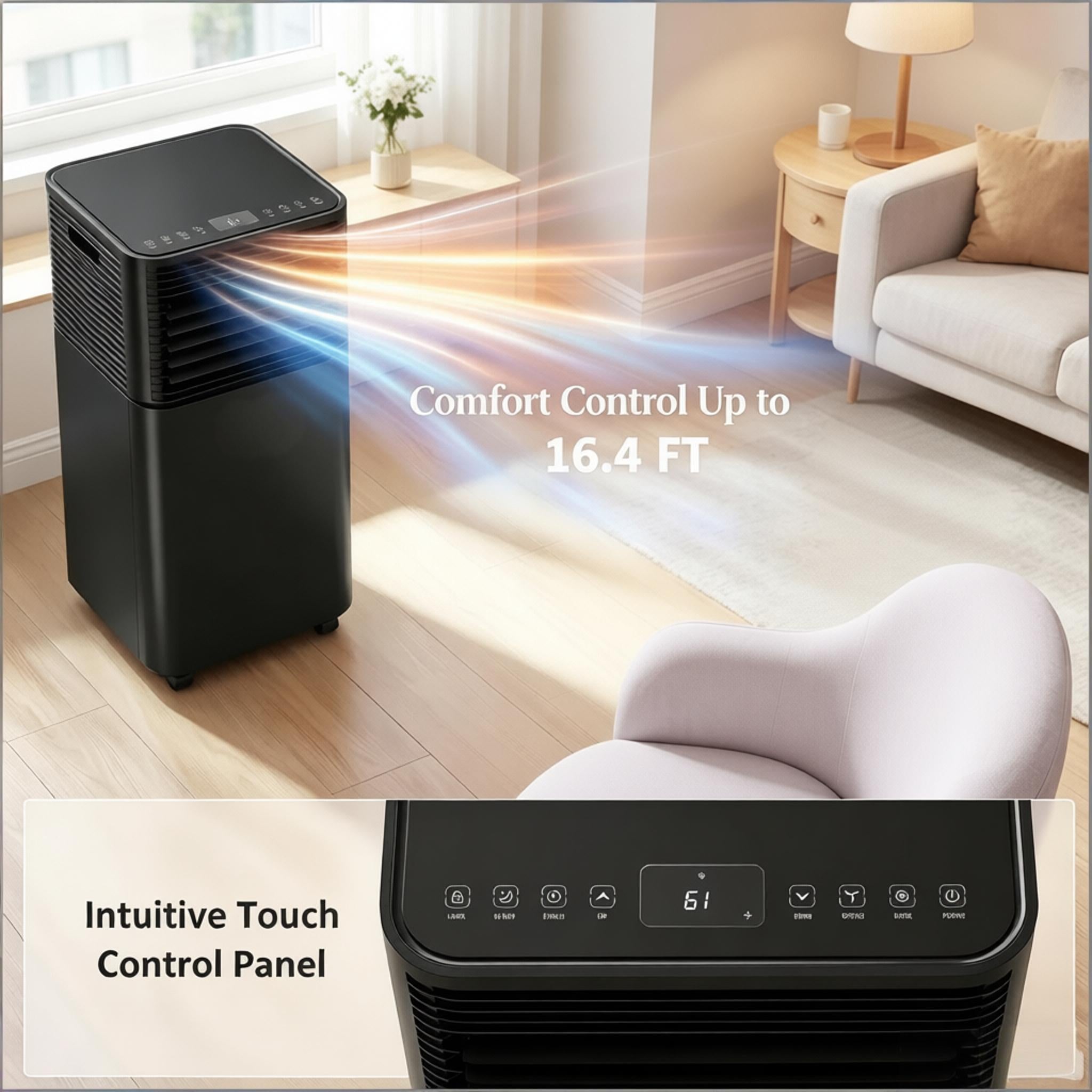 Portable Air Conditioner with Wheels - Ultimate Comfort Anywhere You Need It! - Nook & Nest