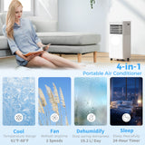 White 10, 000 BTU Portable Air Conditioner, 3-in-1 - Nook & Nest