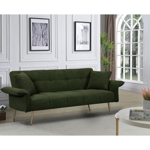 70.1 Inches Futon Sofa Bed, Convertible Double Sofa Bed With Folding Armrests For Living Rooms And Small Spaces - Nook & Nest