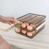 Stackable Egg Holder – Rolling 36-Egg Fridge Organizer with Lid, BPA-F - Nook & Nest